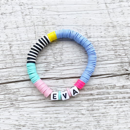 Personalisiertes Armband "Colours" aus bunten Katsuki Perlen