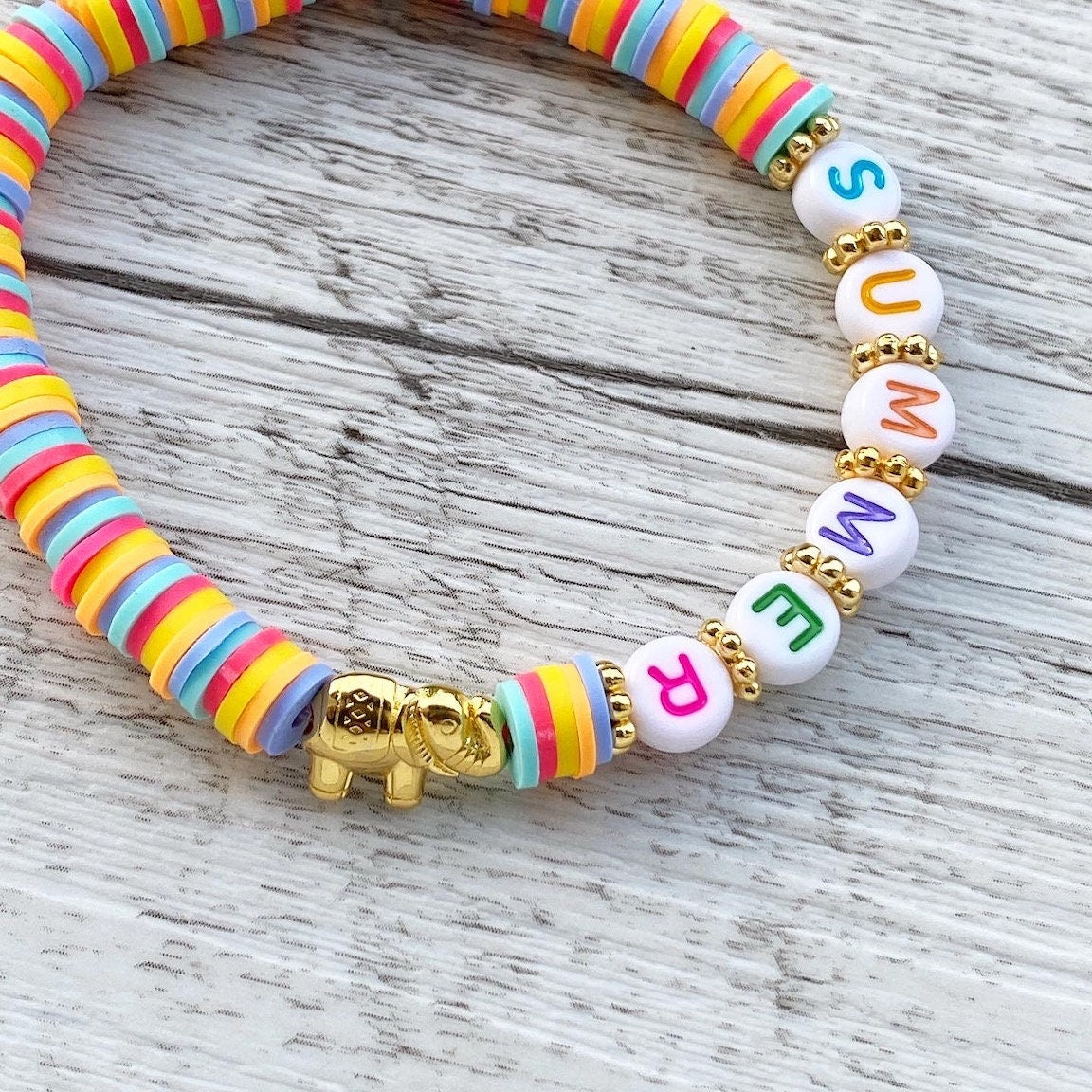 Personalisiertes Armband "Summer" aus Katsuki Perlen