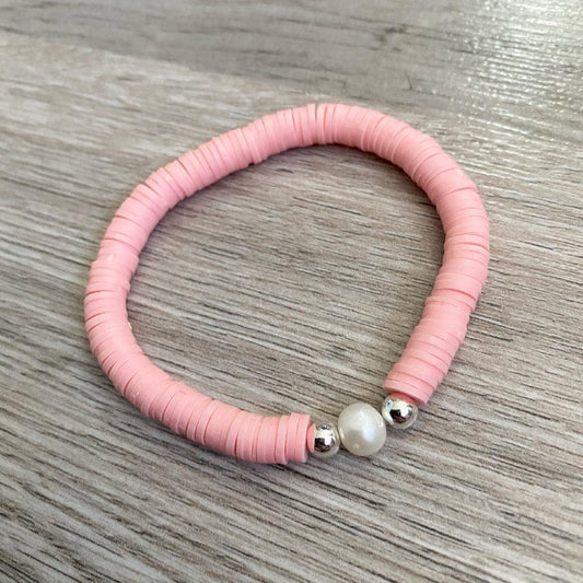 Armband 925er Sterlingsilber mit Süßwasserperle in Rosa