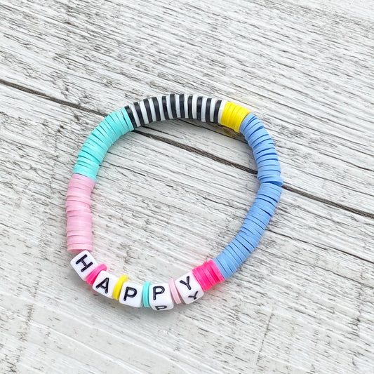Personalisiertes Armband "Colours" aus bunten Katsuki Perlen