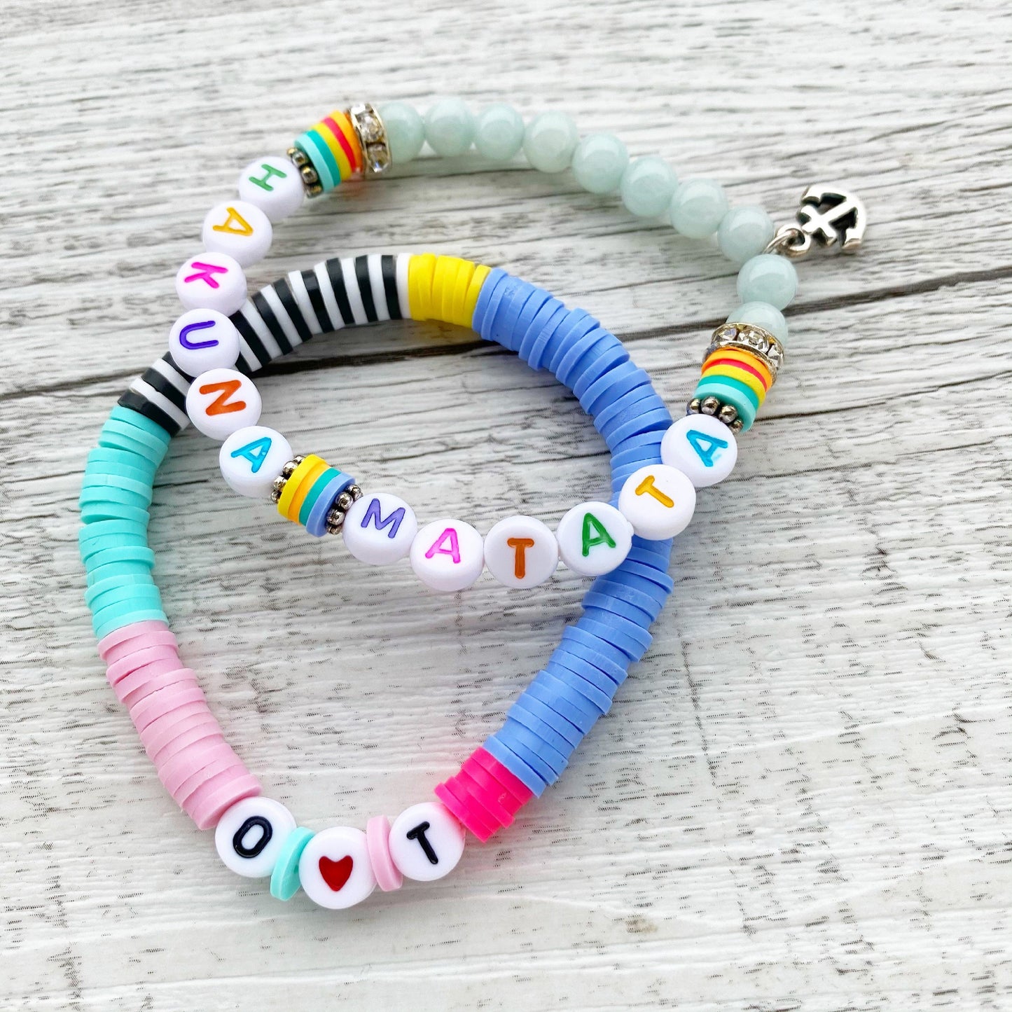 Personalisiertes Armband "Colours" aus bunten Katsuki Perlen