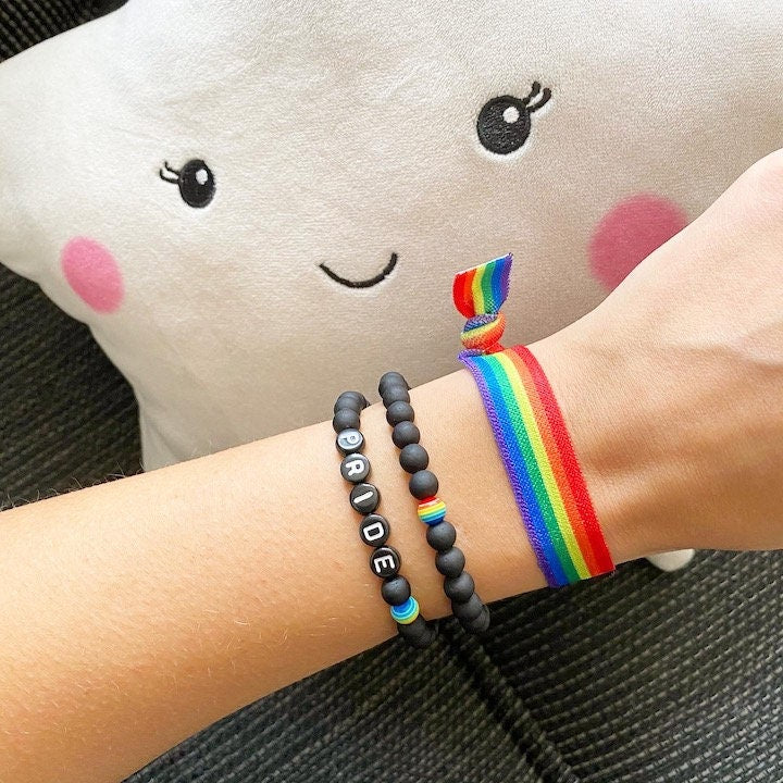 Personalisiertes Armband "Black Rainbow"