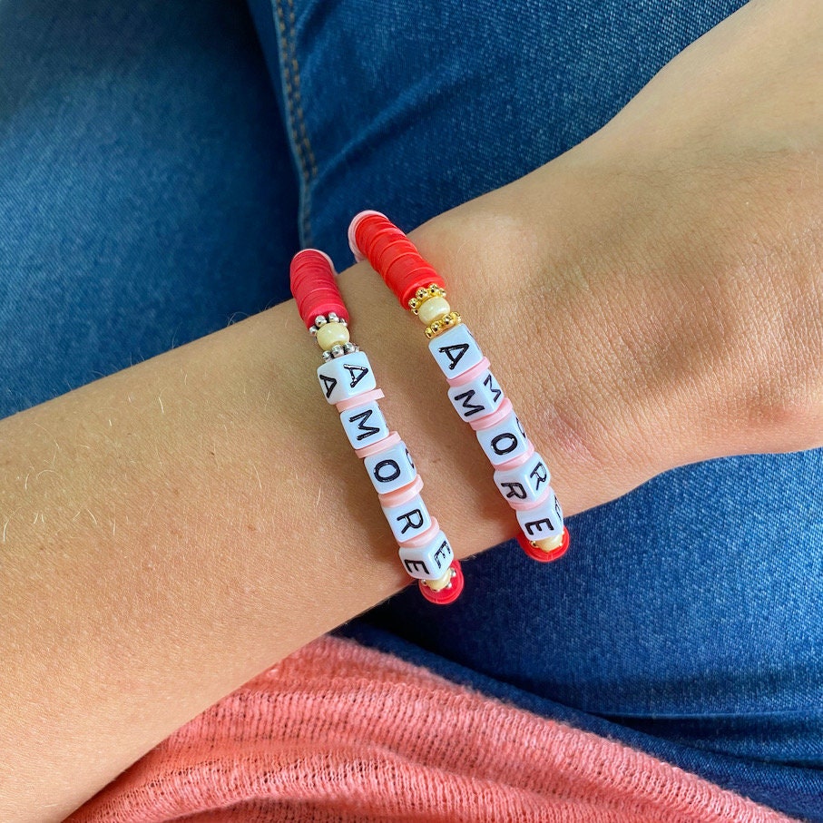 Personalisiertes Armband "Amore" aus Katsuki Perlen