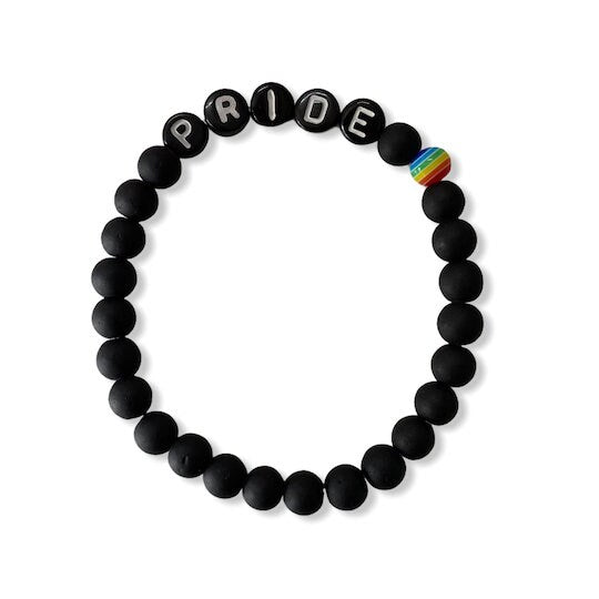 Personalisiertes Armband "Black Rainbow"