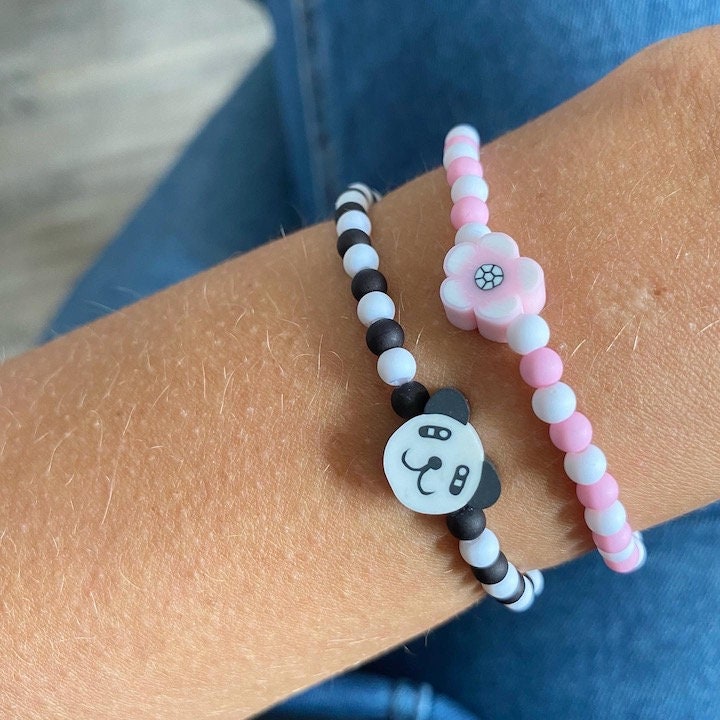 Armband Panda schwarz weiß
