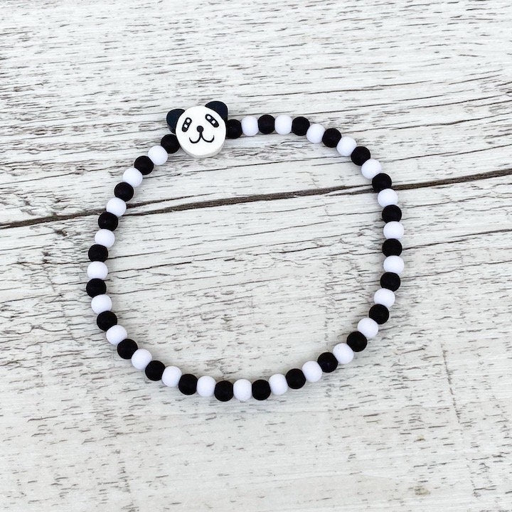 Armband Panda schwarz weiß