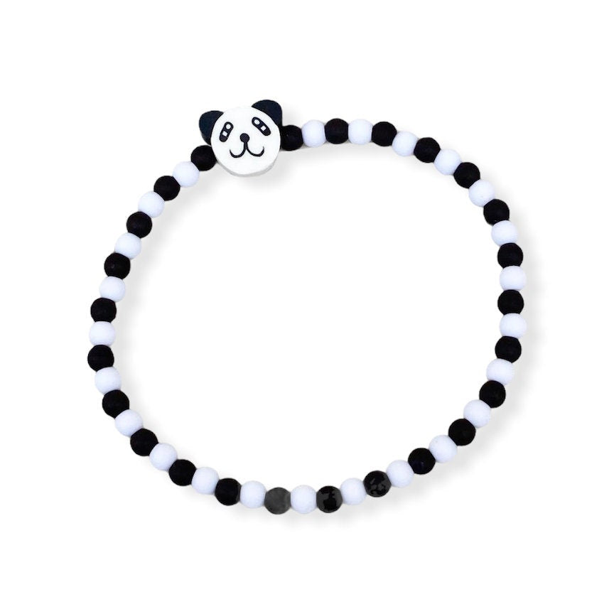 Armband Panda schwarz weiß