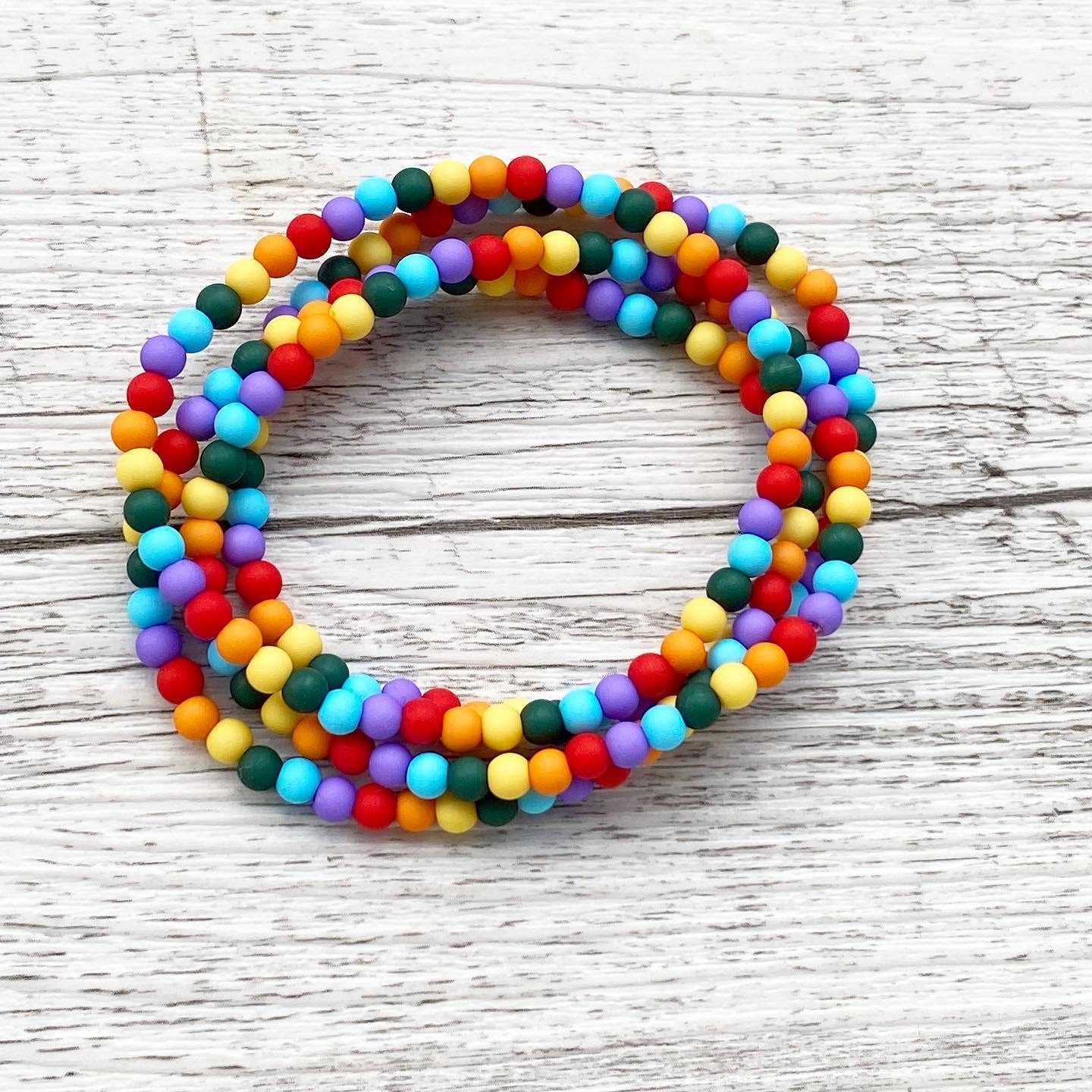 LGBTQ Armband - Regenbogen Armband aus Acrylperlen
