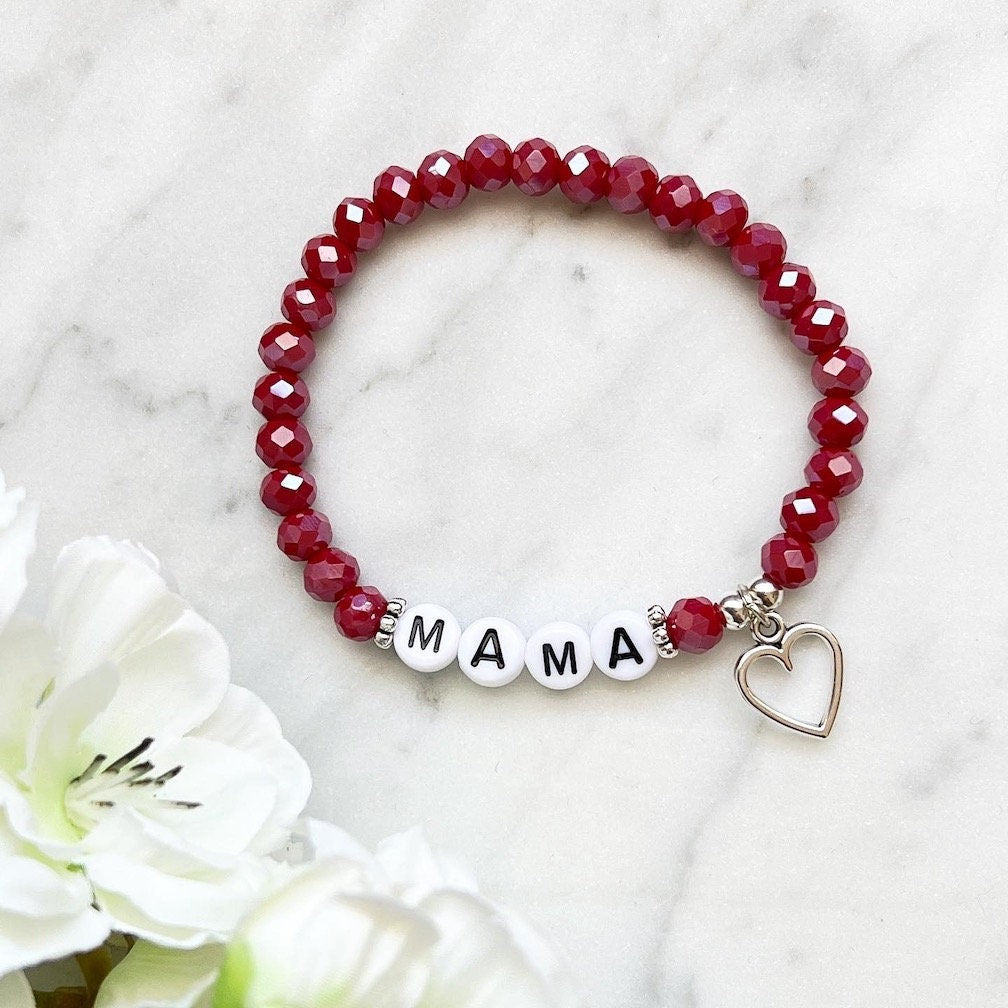 Personalisiertes Armband "Mama Herz" mit Anhänger