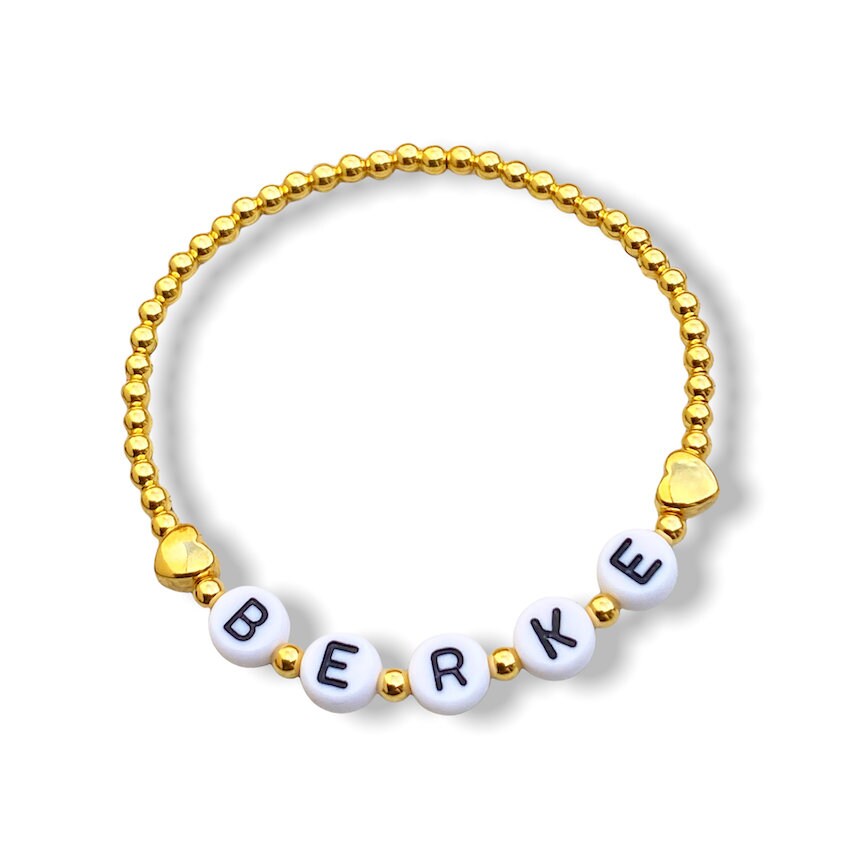 Personalisiertes Armband "Gold Hearts"