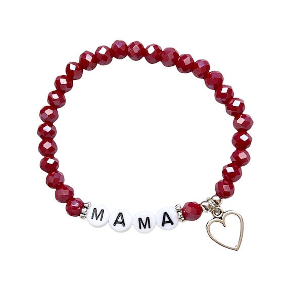 Personalisiertes Armband "Mama Herz" mit Anhänger