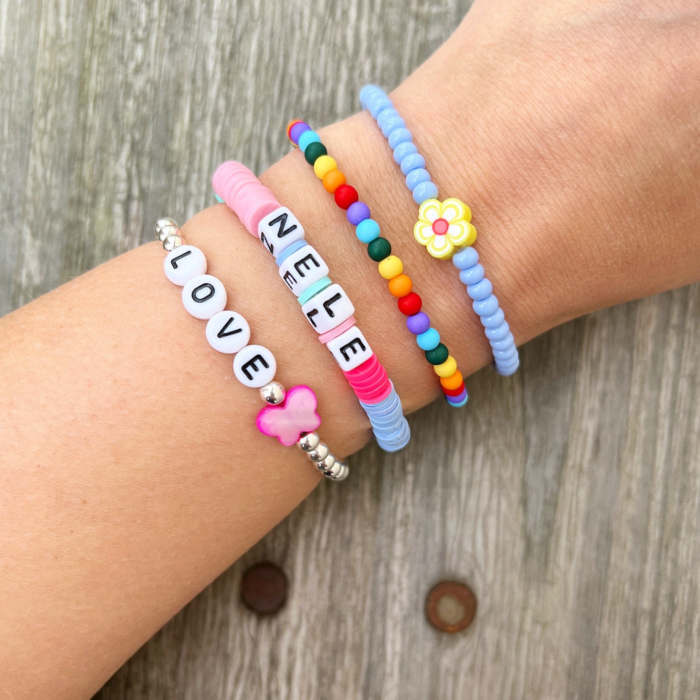 LGBTQ Armband - Regenbogen Armband aus Acrylperlen