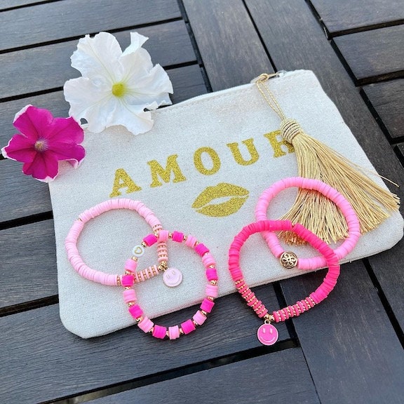 Armband "Ornament Rosa" aus Katsukiperlen