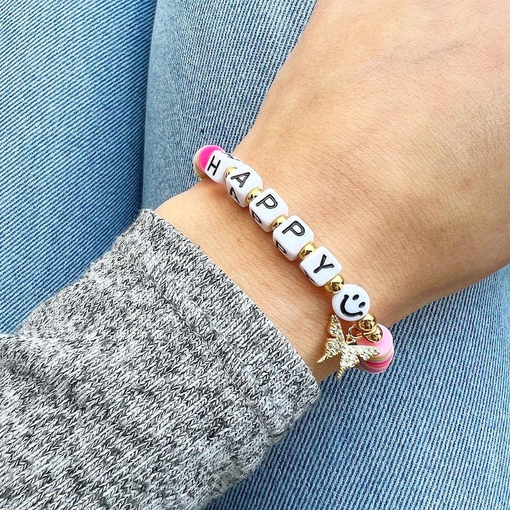 Personalisiertes Armband "Smiling Butterfly" mit Zirkonia