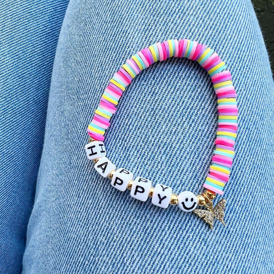 Personalisiertes Armband "Smiling Butterfly" mit Zirkonia