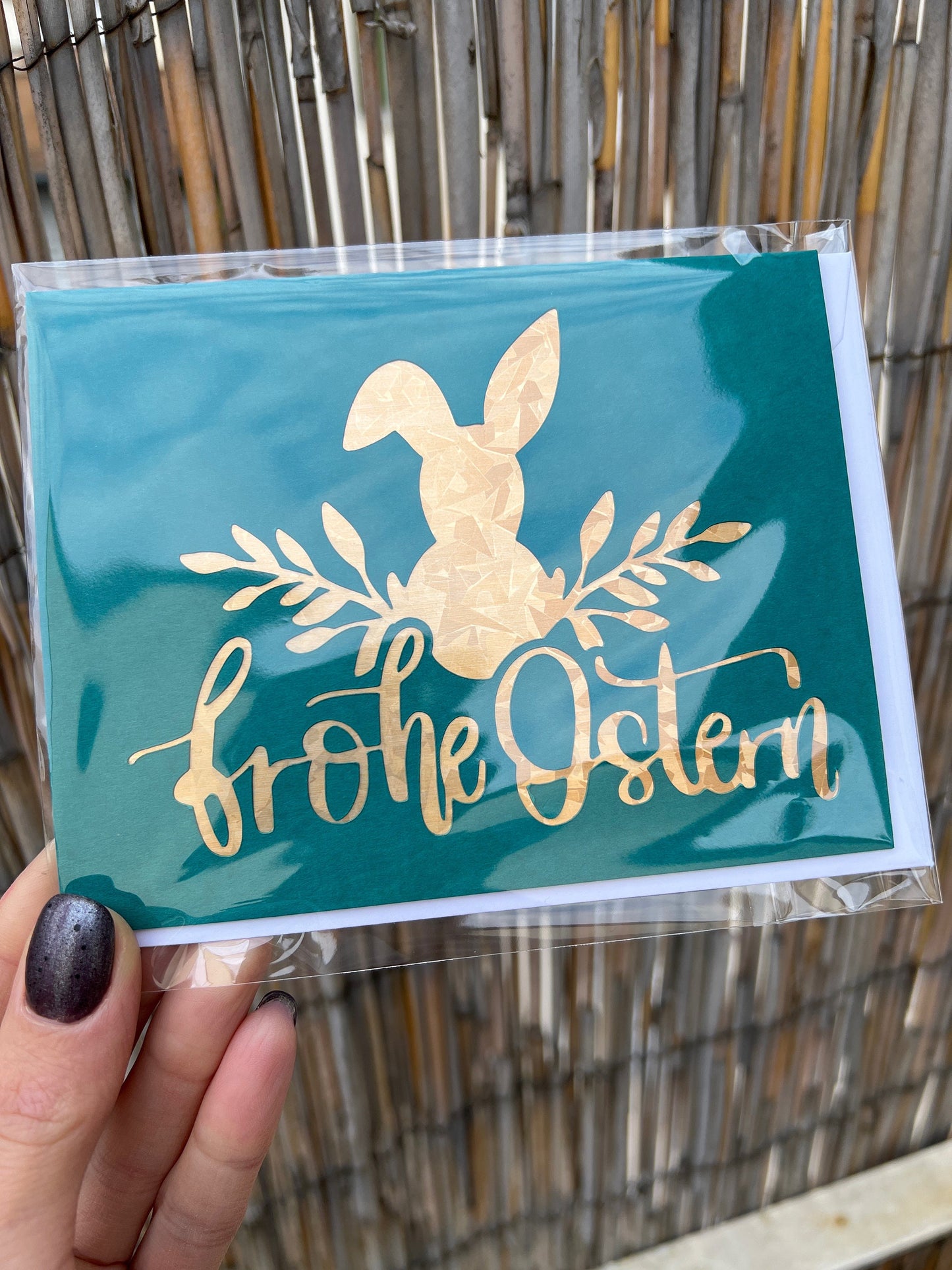 „Frohe Ostern“ Klappkarte