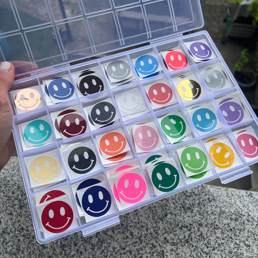 50 Smiley Aufkleber  - Happy Face Sticker