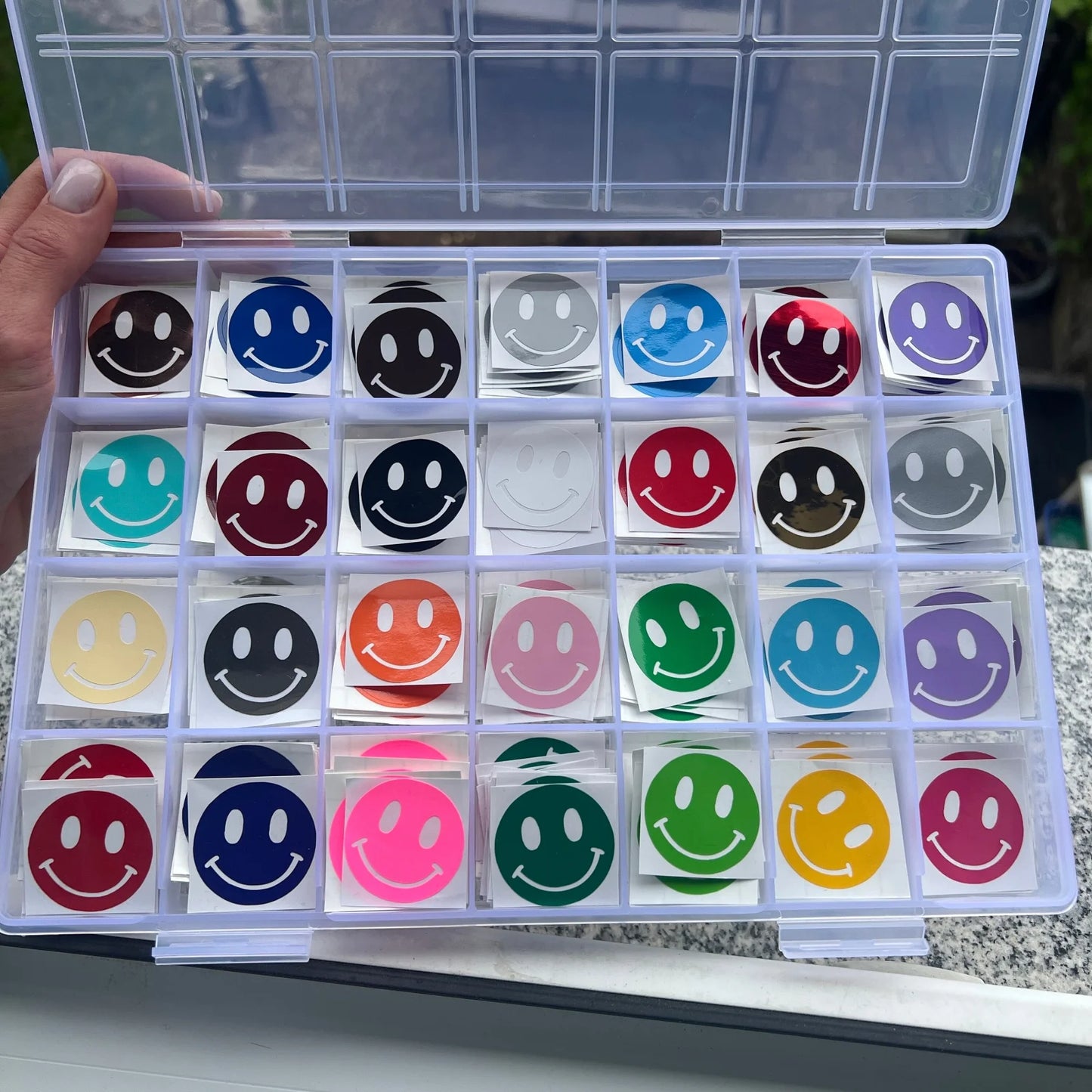 20 Smiley Aufkleber aus Vinyl