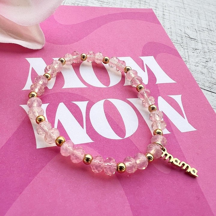 Geschenkset zum Muttertag Armband, Karte und Herzkonfetti