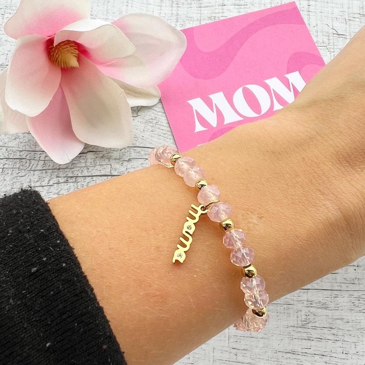 Geschenkset zum Muttertag Armband, Karte und Herzkonfetti