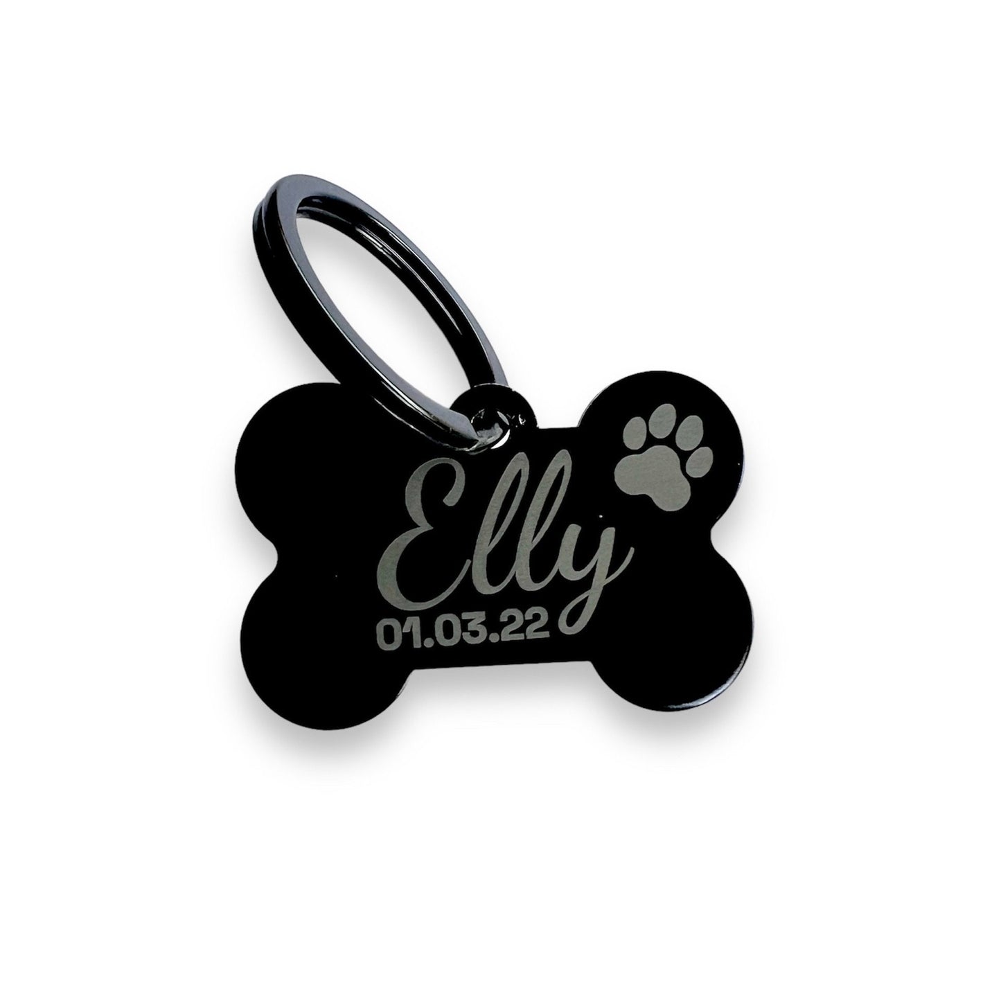 Hundeknochen Halsband Anhänger mit beidseitiger Gravur