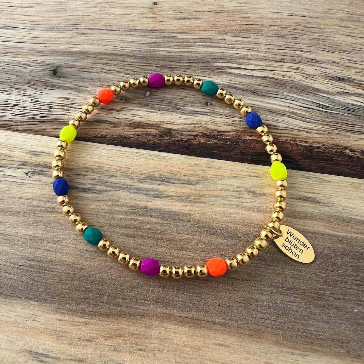 Armband "Neon Lights" aus 925er Sterlingsilber 24 Karat vergoldet