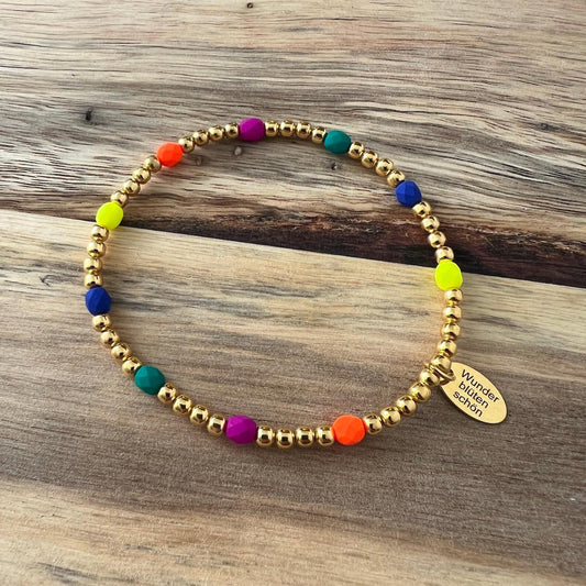 Armband "Neon Lights" aus 925er Sterlingsilber 24 Karat vergoldet