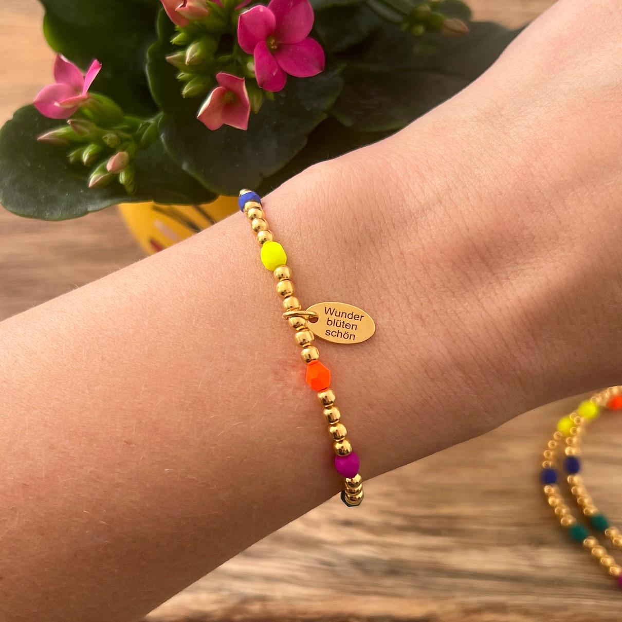Armband "Neon Lights" aus 925er Sterlingsilber 24 Karat vergoldet