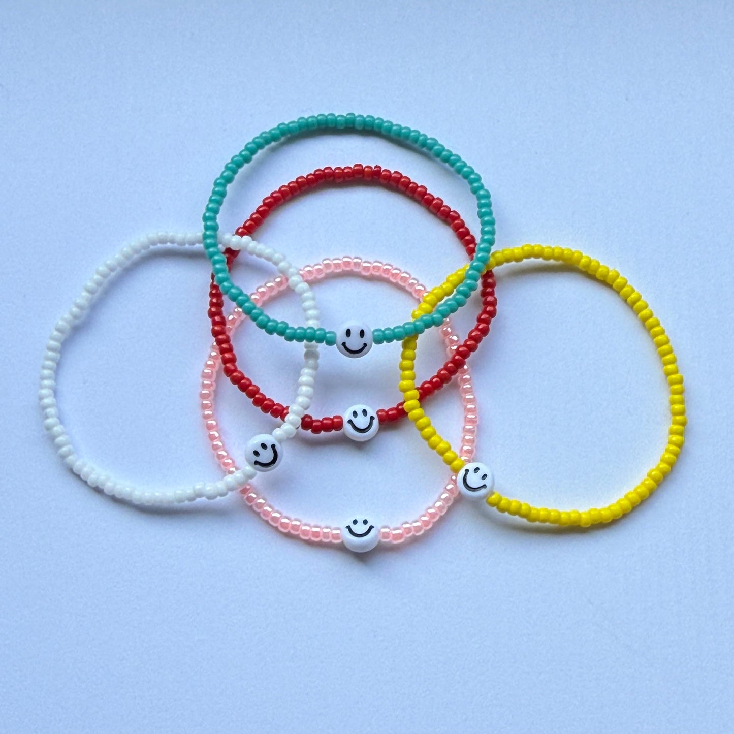 Smiley Armband - Perlenarmband Happy Face - minimalistisch