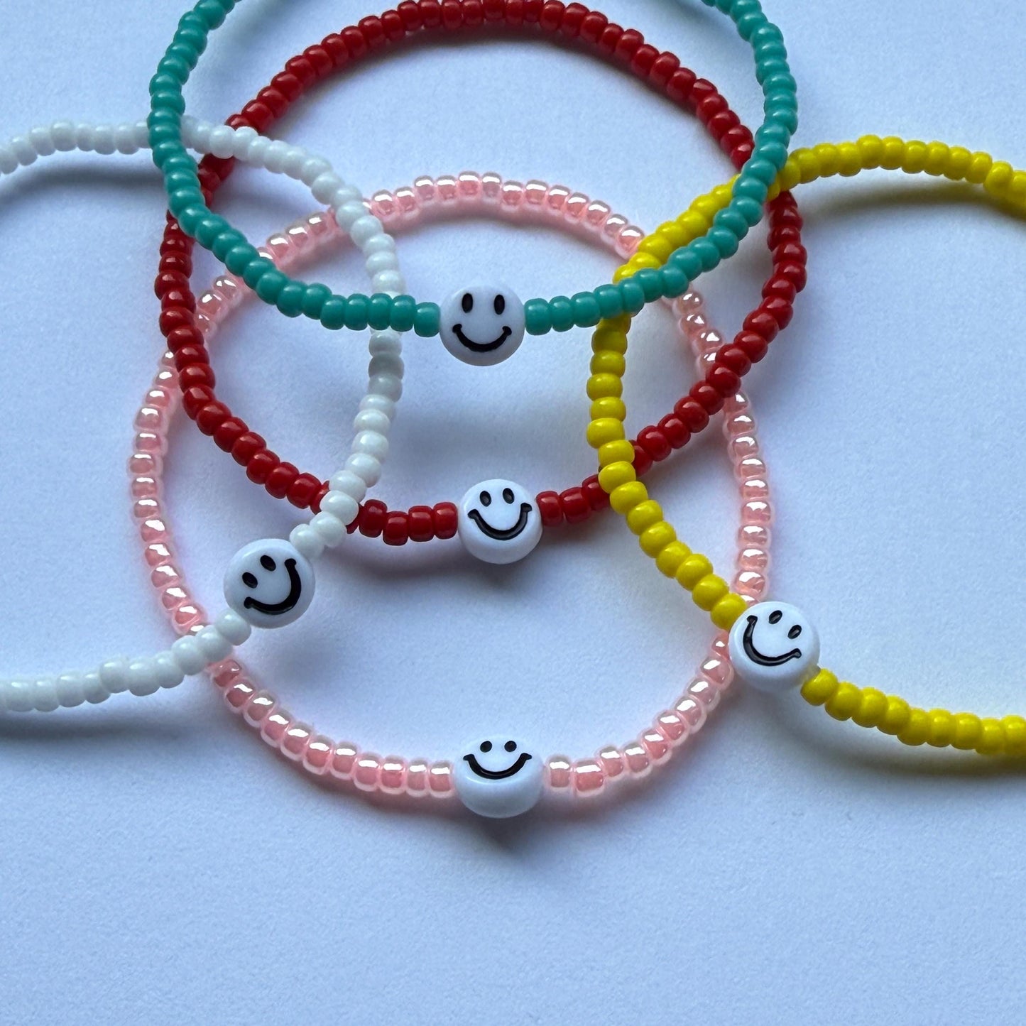 Smiley Armband - Perlenarmband Happy Face - minimalistisch