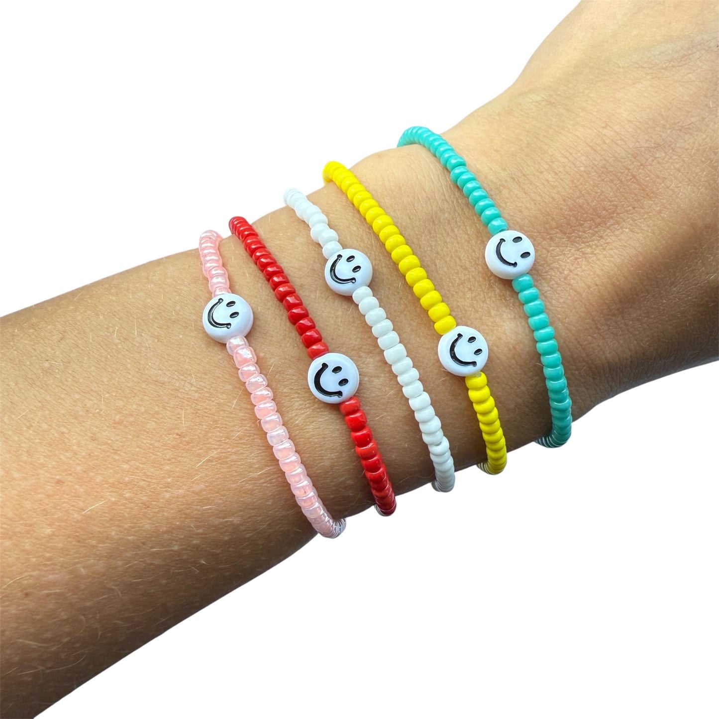 Smiley Armband - Perlenarmband Happy Face - minimalistisch