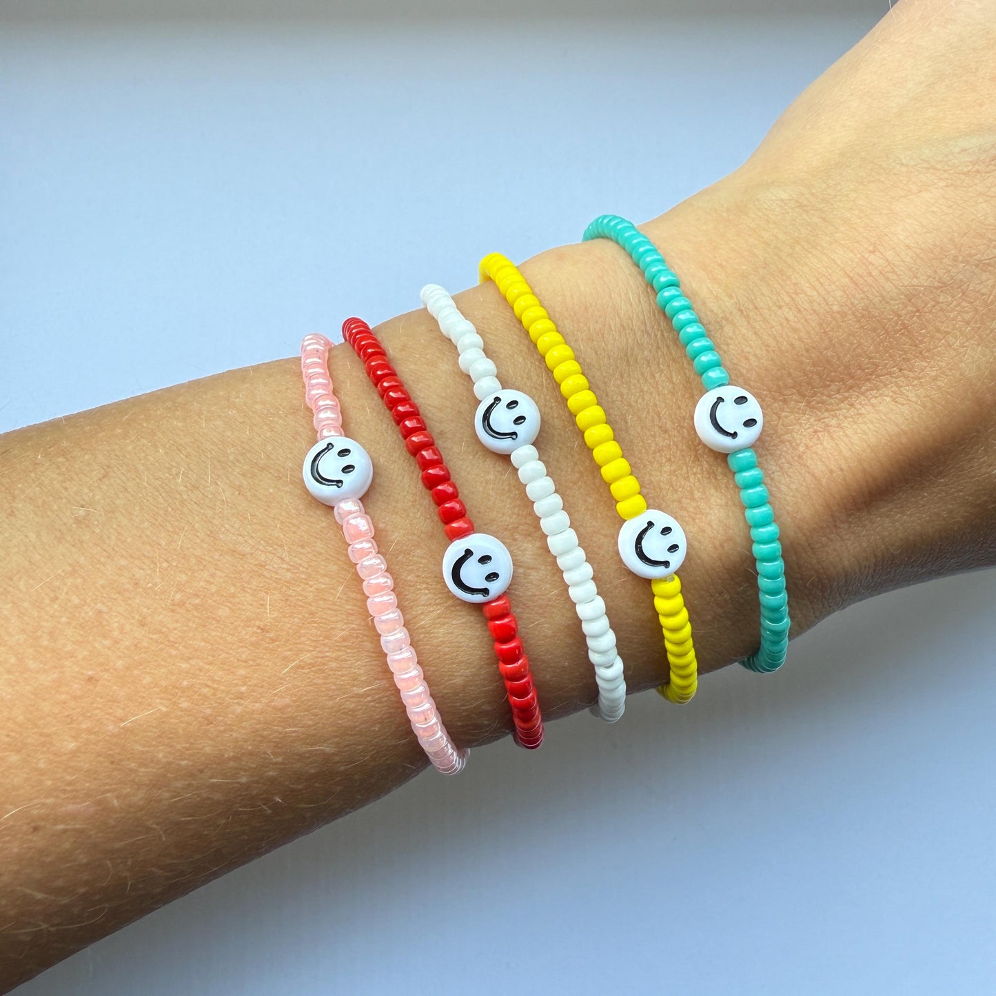 Smiley Armband - Perlenarmband Happy Face - minimalistisch