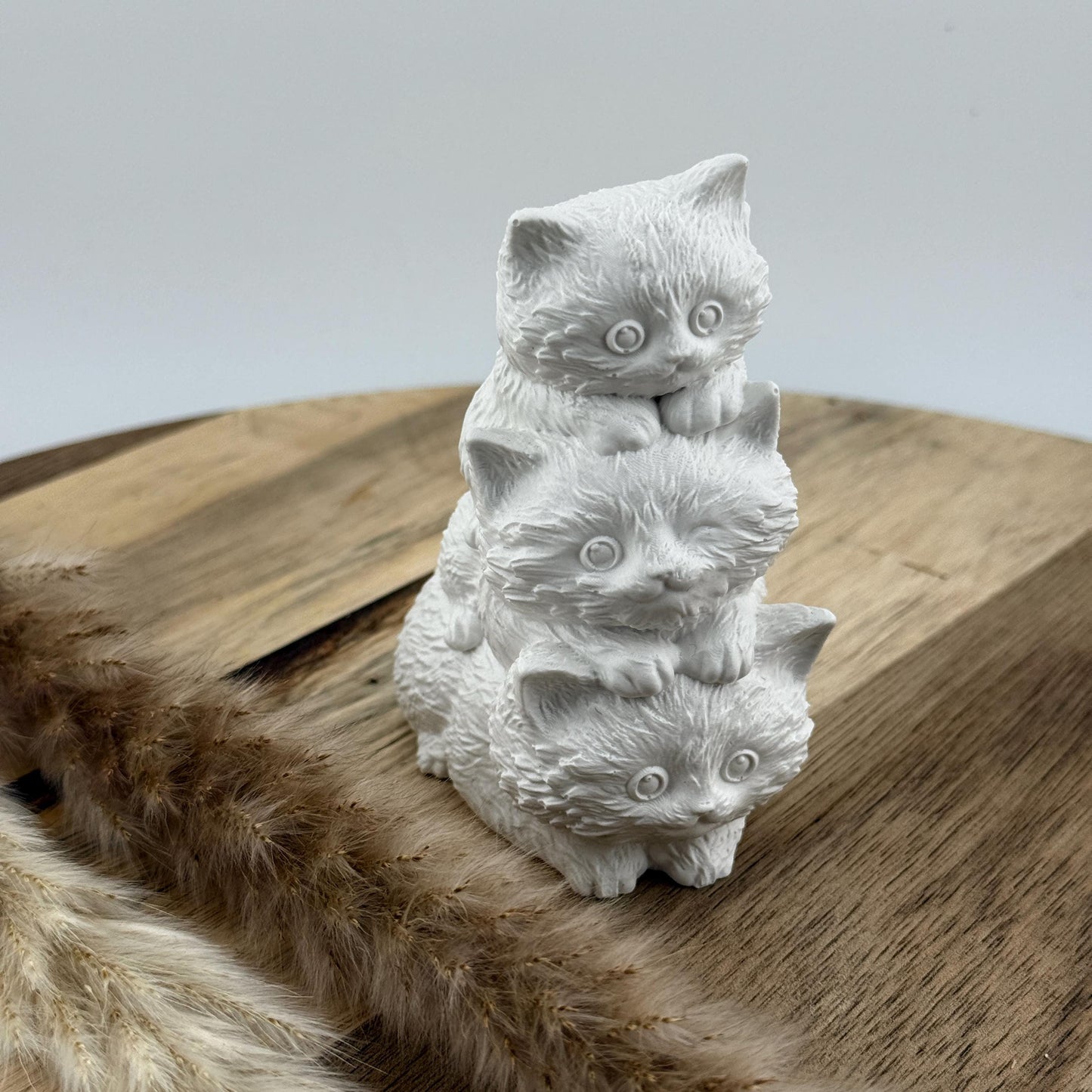 Katzen Deko Figur aus Keracraft Gips