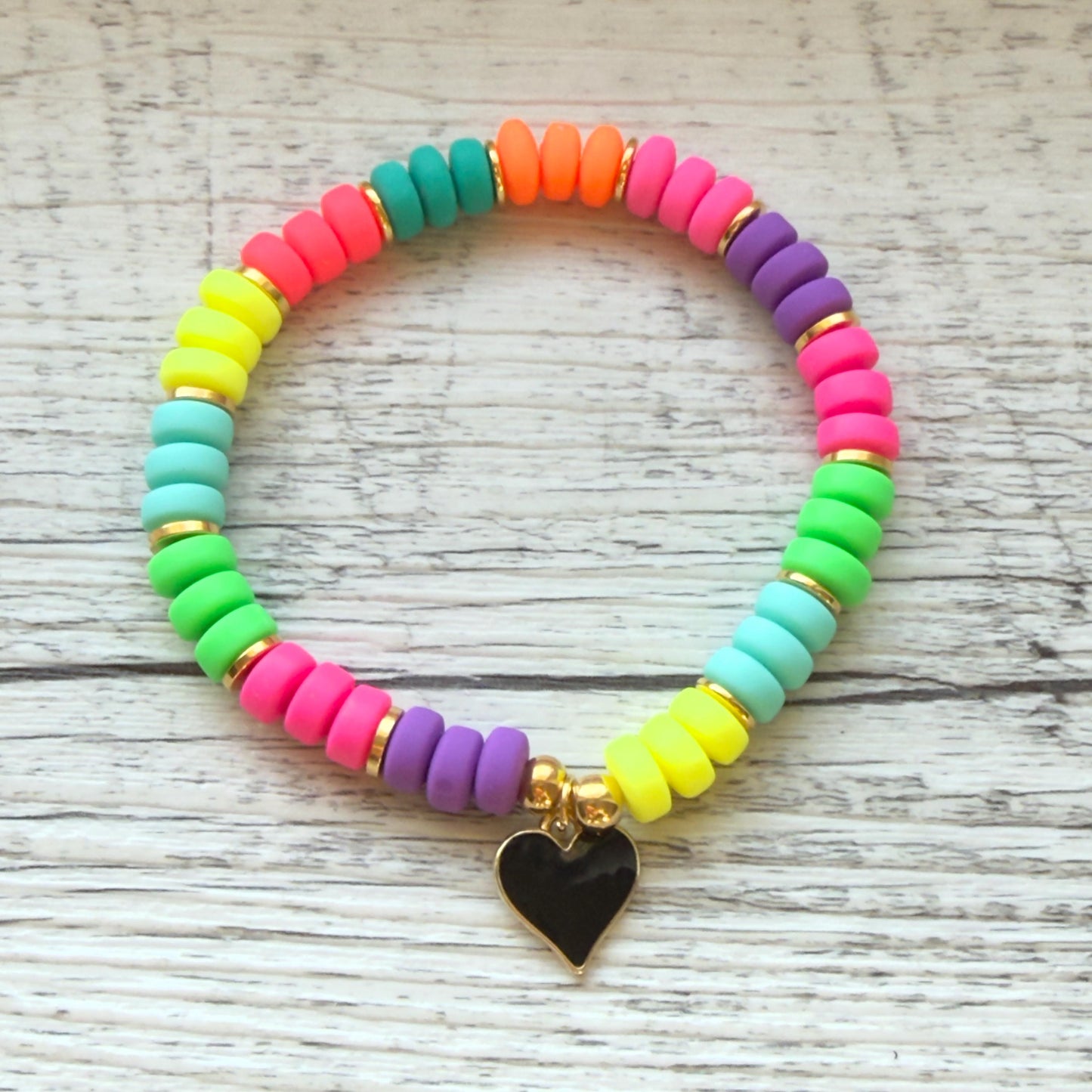 Armband "Black Neon Heart"