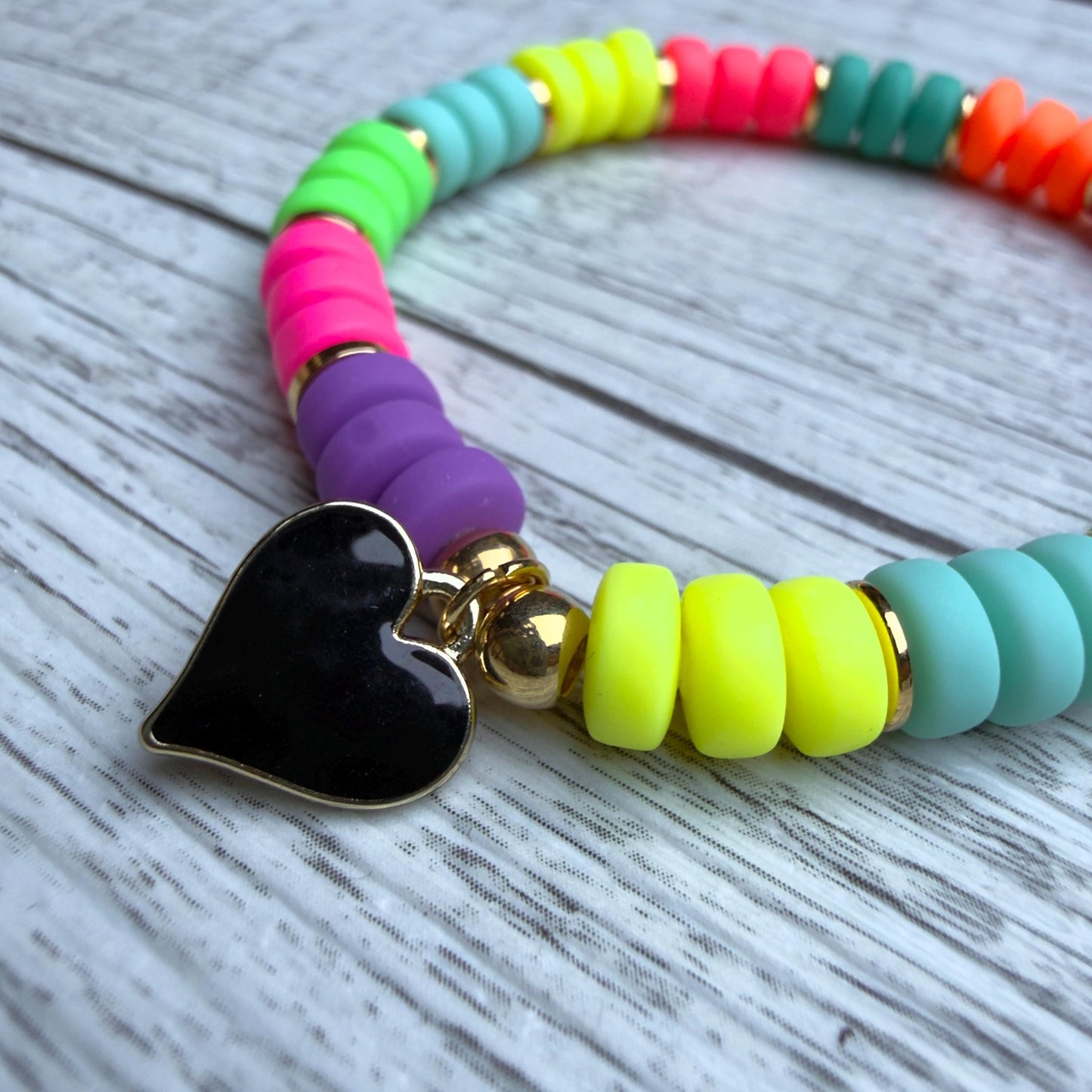 Armband "Black Neon Heart"