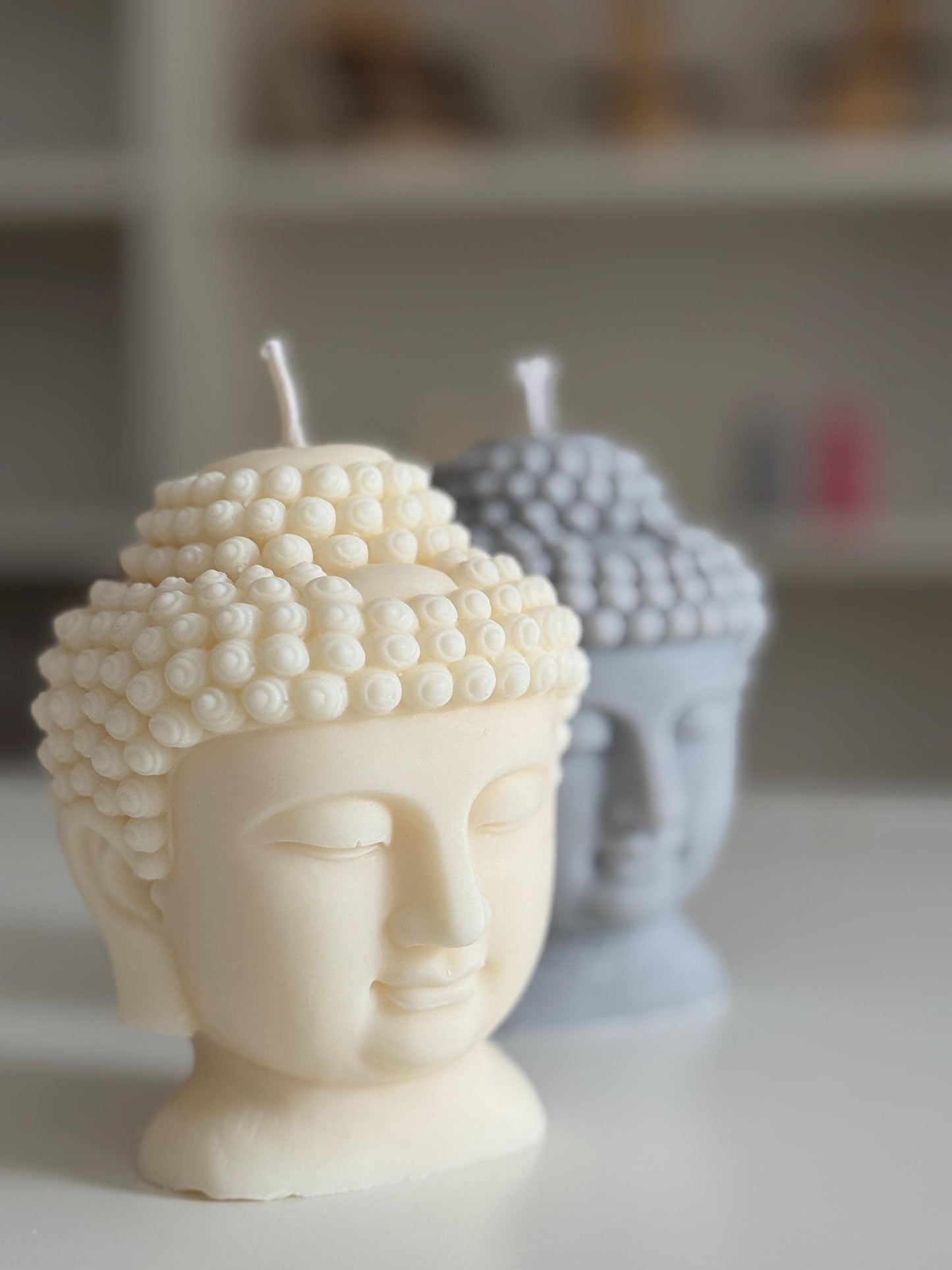 Buddha Kerze XXL aus Sojawachs - vegan und umweltfreundlich