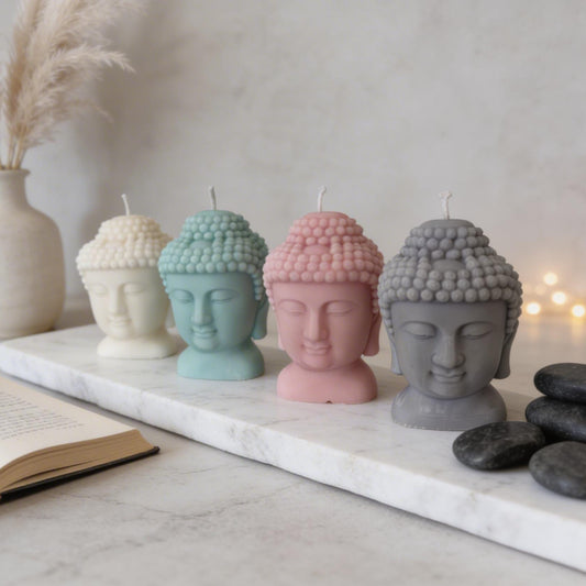 XXL Buddha Kerze aus veganem Sojawachs