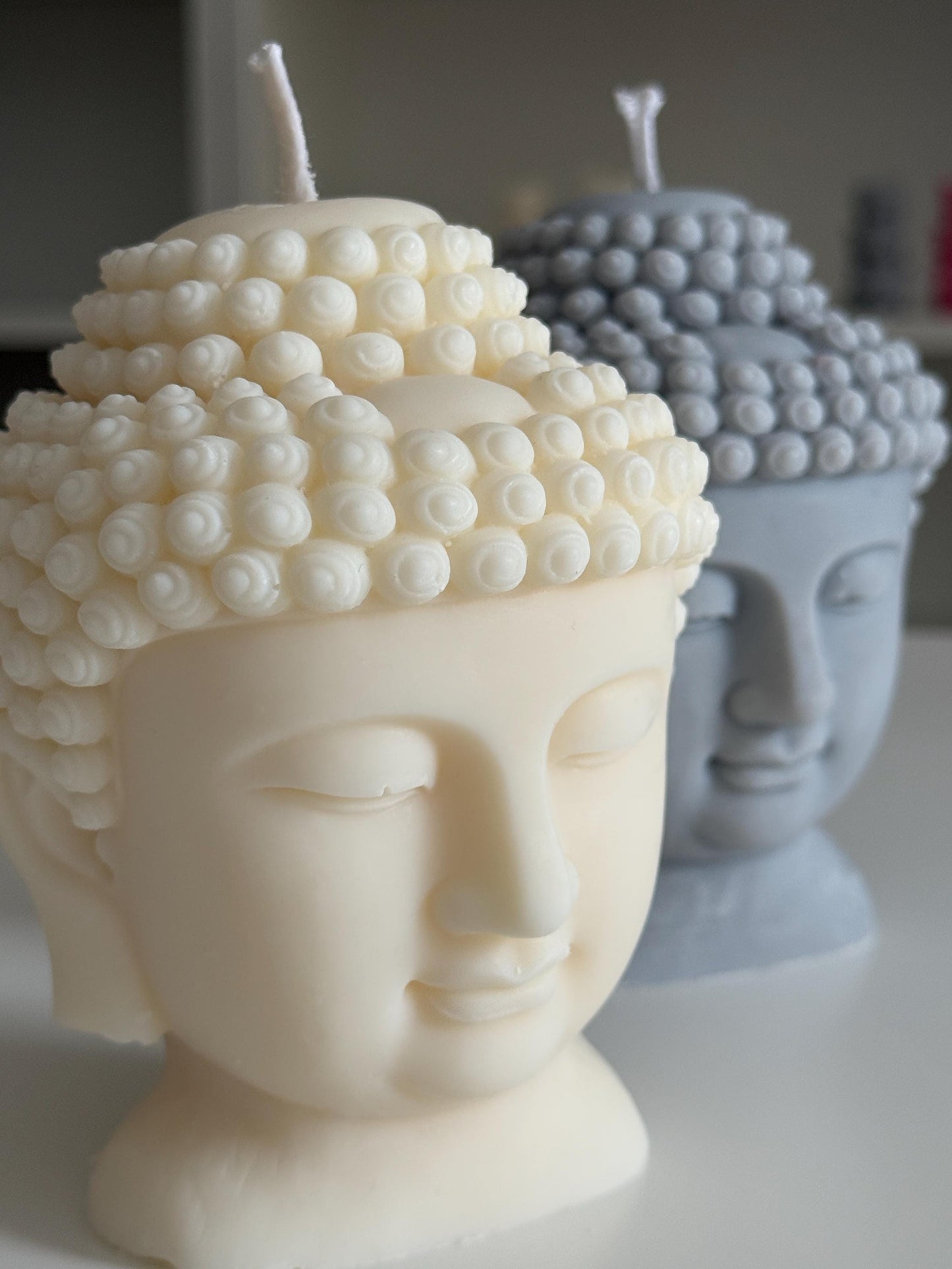 Buddha Kerze XXL aus Sojawachs - vegan und umweltfreundlich