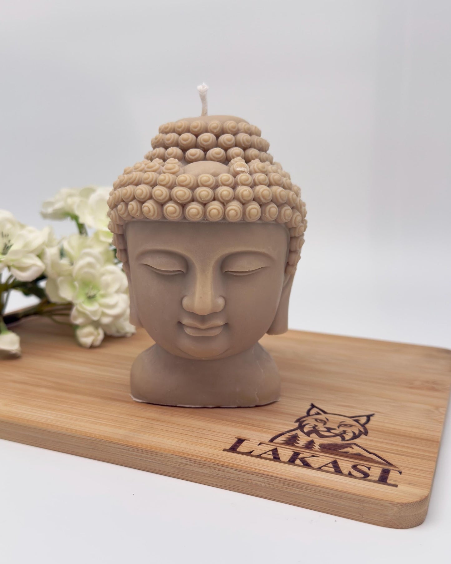 Buddha Kerze XXL aus Sojawachs - vegan und umweltfreundlich
