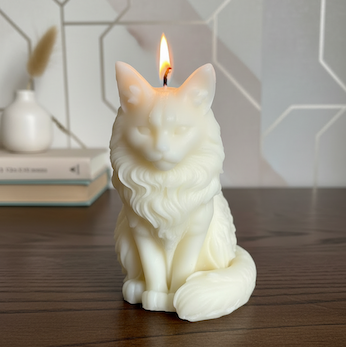 Katzen Kerze aus veganem Sojawachs