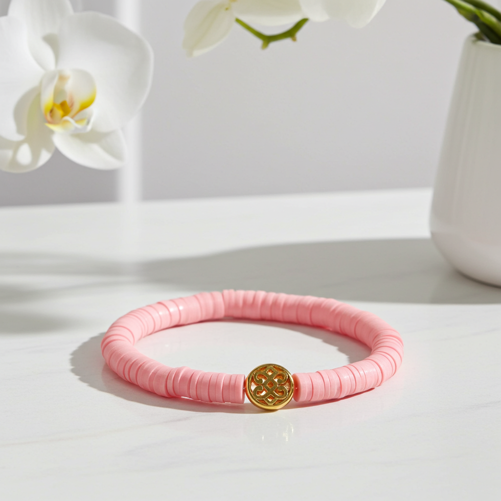 Armband "Ornament Rosa" aus Katsukiperlen
